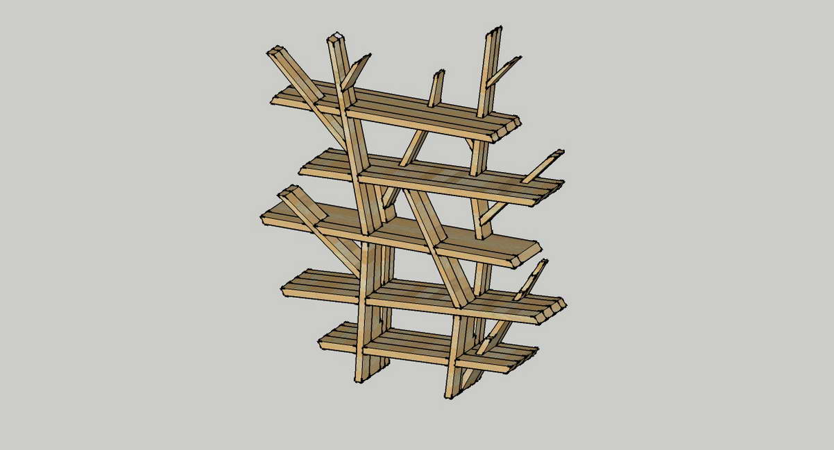 etagère arbre
